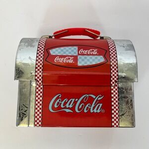 Vintage Coca Cola Mini Tin Lunch Box Coke Collectible